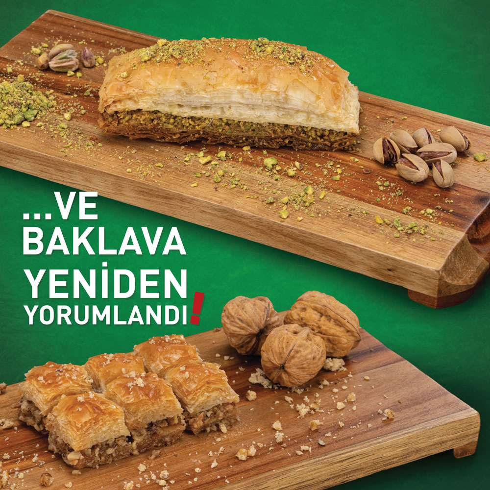 One Mahalle baklava servis sunumu